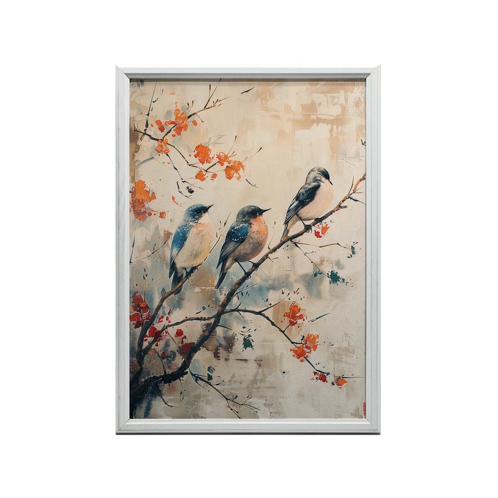 A Branch Full of Life A Branch Full of Life, 30X40 Cm, Unframed, Premium Canvas On Stretcher