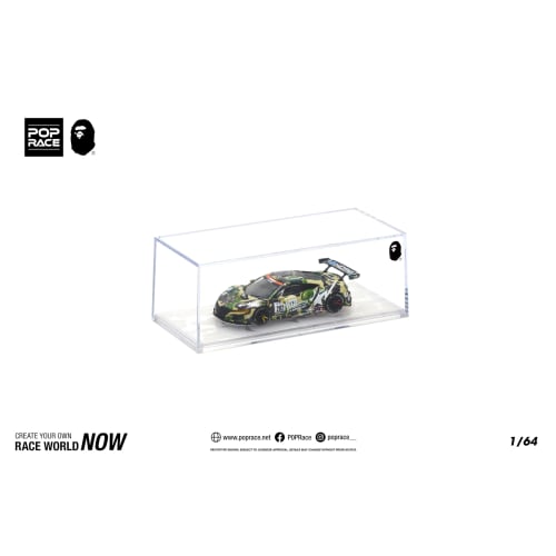 Genesis Company BAPE X POP RACE 1/64 Scale Honda NSX GT3 EVO22 KCMG BATHING APE Finished Model PR640027