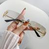 New Frameless Edged Sunglasses Butterfly Metal Frame Exquisite High-end Fashion Sunglasses For Women 81093