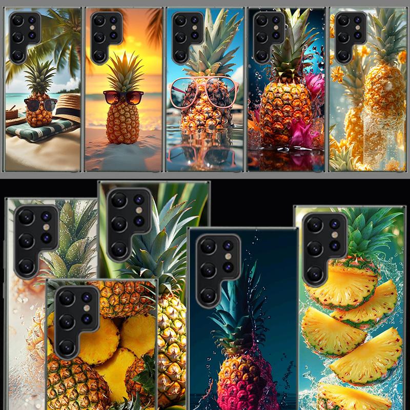 Harvest Pineapple Capa Phone Case For Samsung S26 Ultra S25 Edge Galaxy S23 S21 S20 S24 FE S22 S10 Plus Cover Clear TPU Shell Co