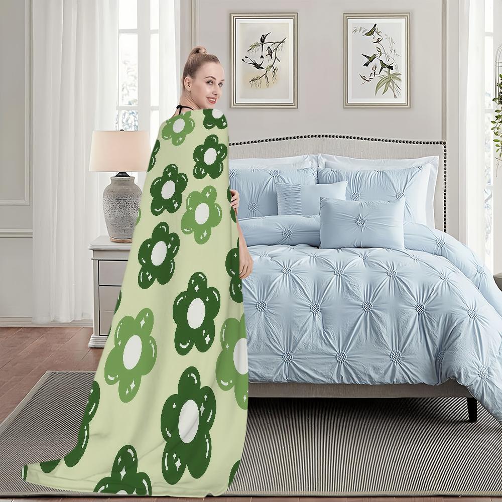 Cute F-Flower C-Cartoon Blanket For Soft Throw Blanket for Picnic Bed Sofa Home Bedroom Cozy Warm Comfortable