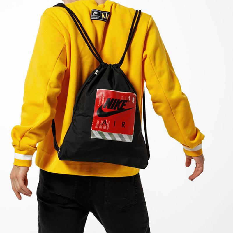 Nike Heritage Polyester Fitness Bag Backpack Regular Unisex Black Casual