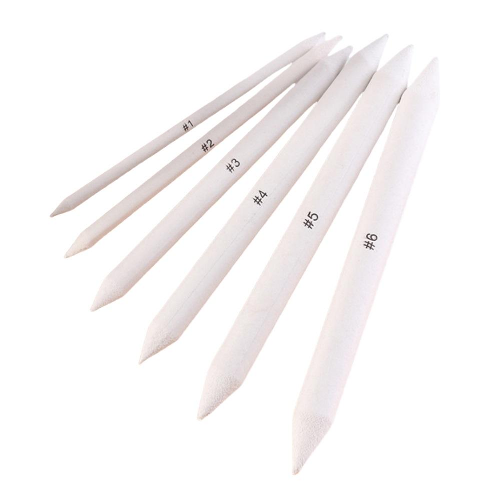 6PCS Blending Stumps, Paper Art Blenders, Sketch Drawing Tools, Solid Double-Ended Blending Stumps For Drawing Shading Blending Charcoal Graphite