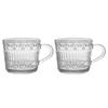 NERVISHI Vintage Embossed Glass Cup Set