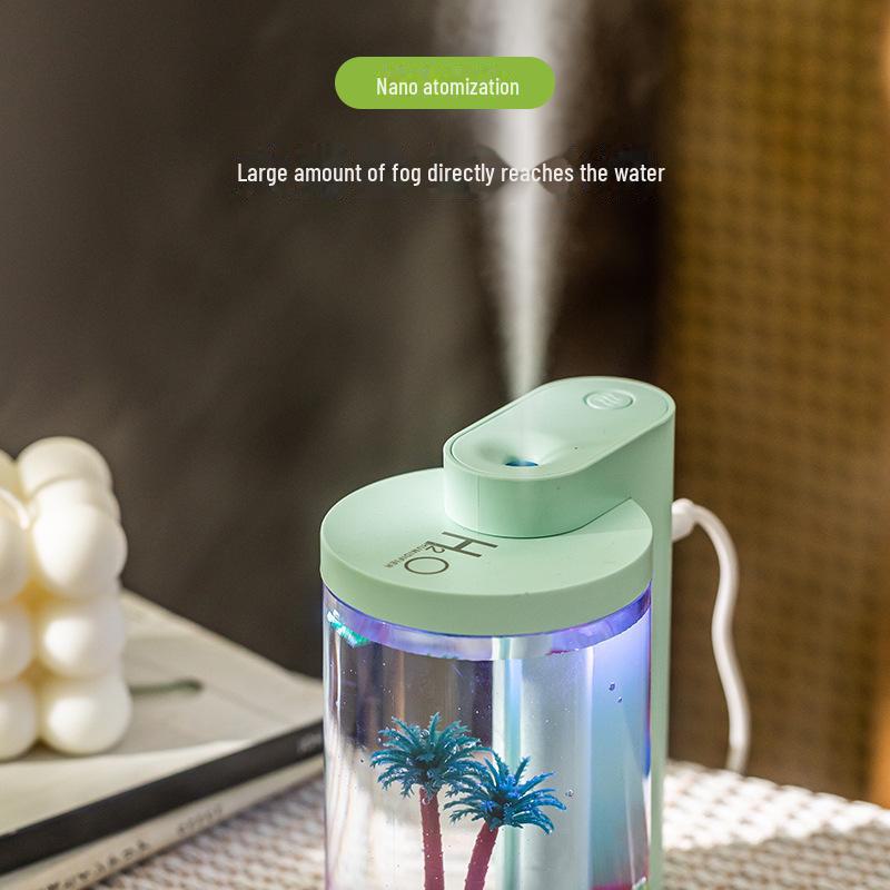 Cross-Border USB Mini Water Love Micro Landscape Humidifier with Large Fog Volume and Silent Atomizer