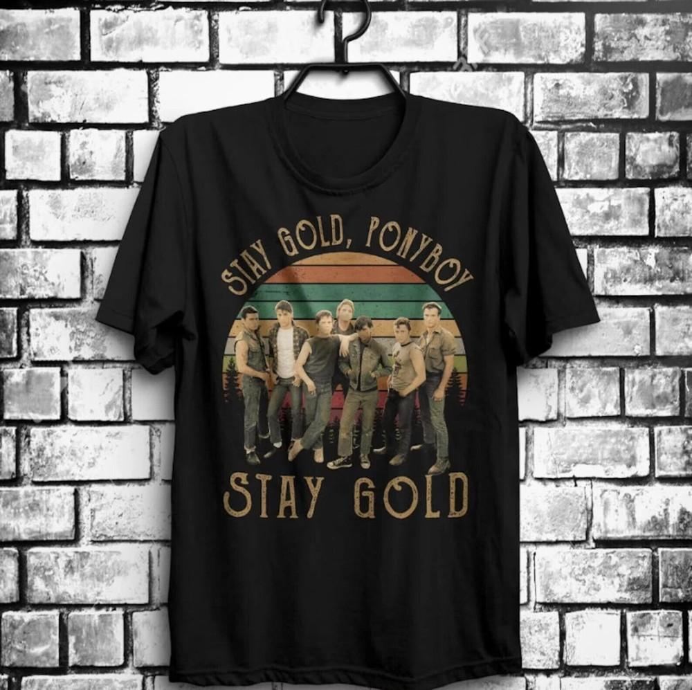 The Outsiders Stay Gold Vintage Black Cotton Men T-Shirt Unisex T-Shirt XXL