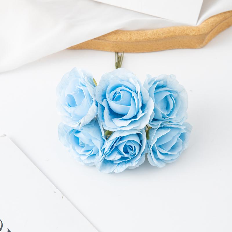 6/18Pcs Artificial Flower Silk Carnation Outdoor UV Protection Wedding Bridal Bouquet Christmas Diy Home Decortion Scrapbooking