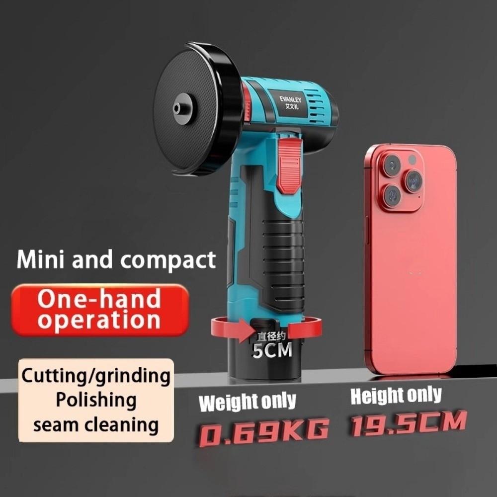 Electric Mini Angle Grinder 12V Cordless Cutting Machine Handheld Multi Functional Polishing Machine DIY Brushed Cutting