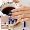 Glam Shell&Glitter Nail Stickers 24pcs | Self-Adhesive Strips, Bold Chic Mix, Quick 5-Min Manicure