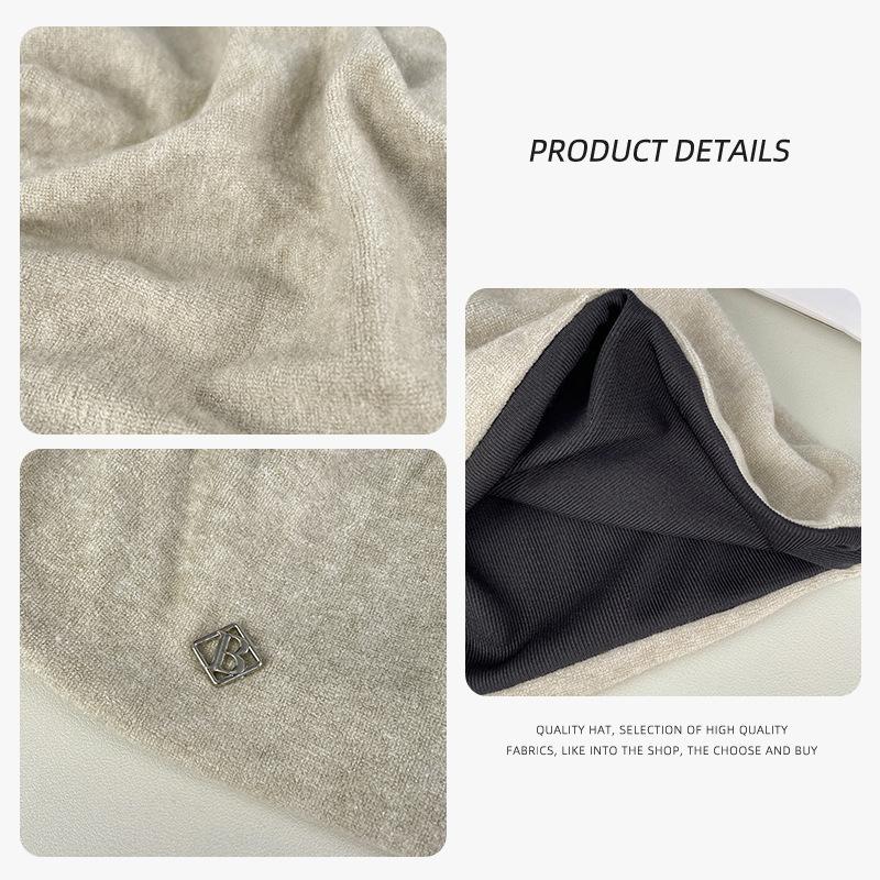 Autumn and Winter Cold Hats That Show Your Face Small Ins Style Fashion Pile Hats for Women Versatile Warm and Cold Proof Ear Protection Pullover Hats