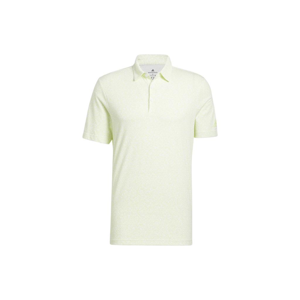 Adidas Ss22 Monochrome Geometric Pattern Printed Short Sleeve Polo Shirt Men Polo Shirts Light-Green HA9172