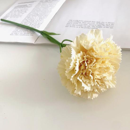 Künstliche Nelkenblume 29 cm Fake Seiden-Nelkenblume mit Einzelstiel für Hochzeit Brautstrauß Jubiläum Geburtstag Haus Esstisch Dekoration