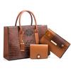 Crocodile Pattern Portable Women'S Bag Trendy Fashion Shoulder Bag Large Capacity Three-Piece Set Mother And Child Bag
