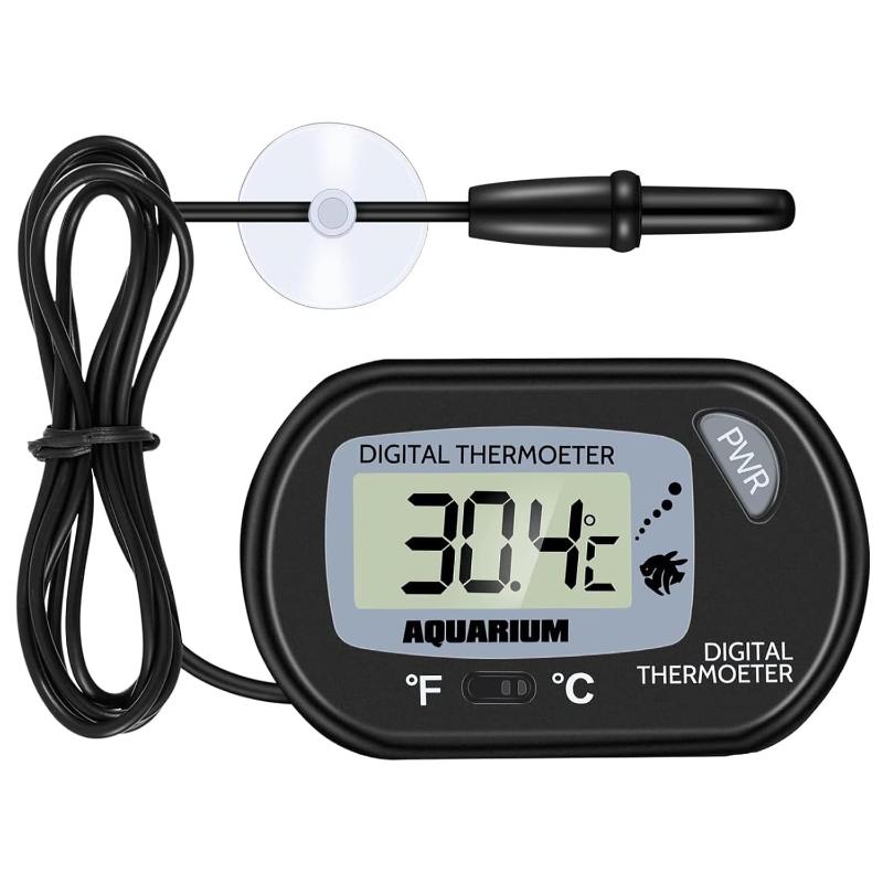 Digital LCD Aquarium Thermometer Waterproof Probe Fish Tank Water Temperature Sensor Reptile Terrarium Monitor
