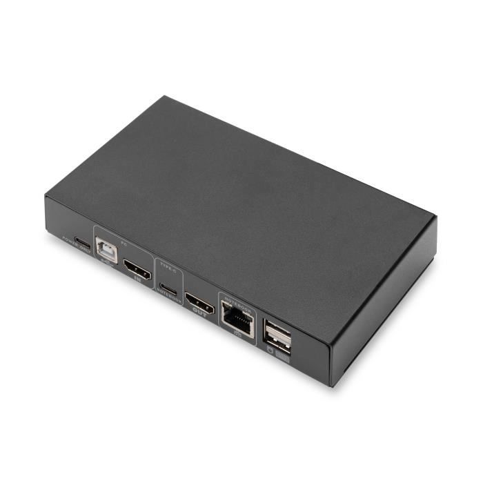 Commutateur KVM - DIGITUS - 2 Ports - 4K 30Hz - USB-C - HDMI