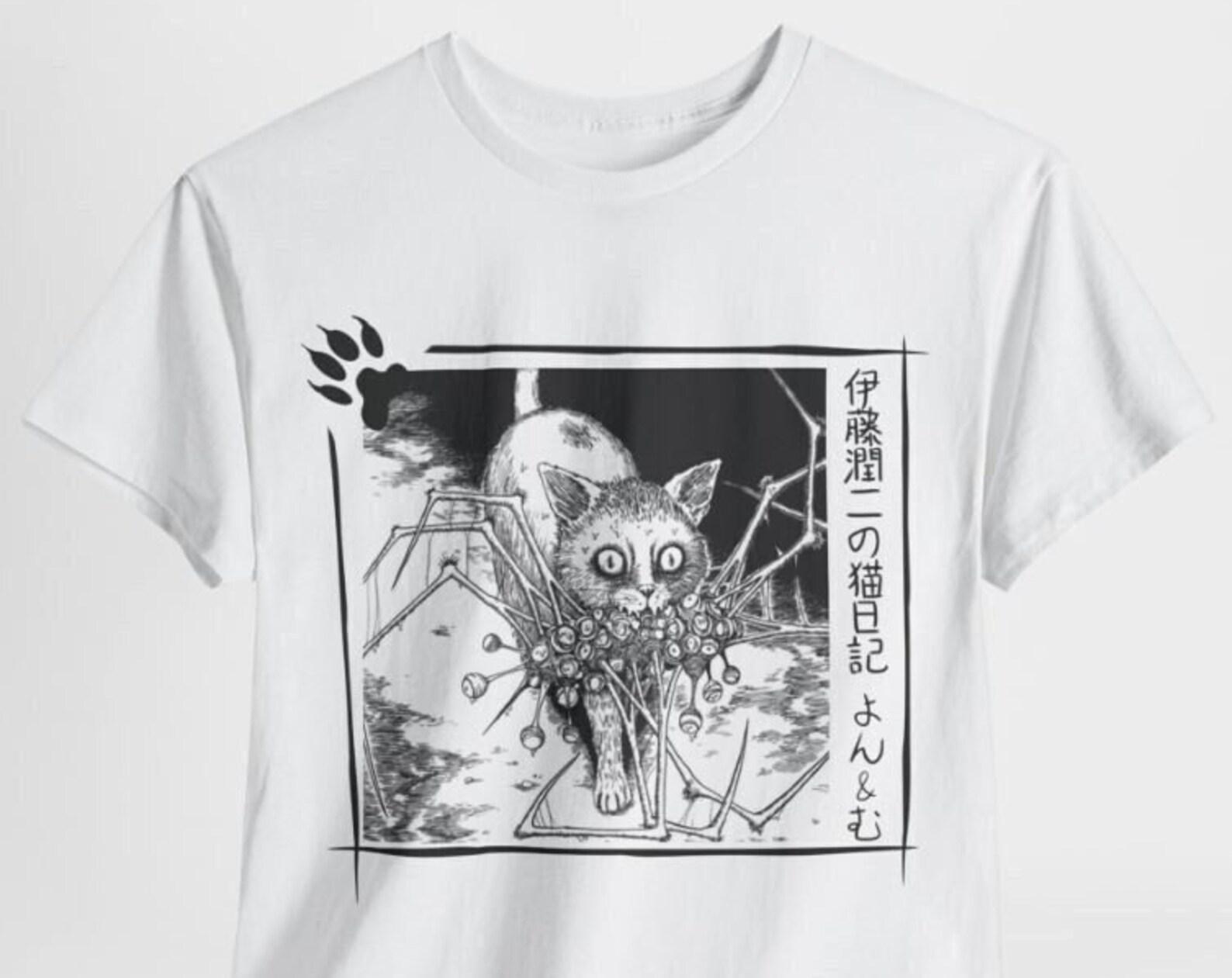 Creepy Girl Eyes, Spiral Horror Manga Shirt Horror Lovers Manga Unisex T shirt, Anime Merch 4XL