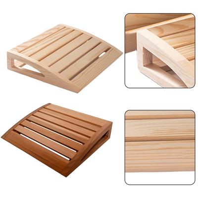Ergonomic Curved Design Sauna Headrest Wooden Headrest Handcrafted Finish