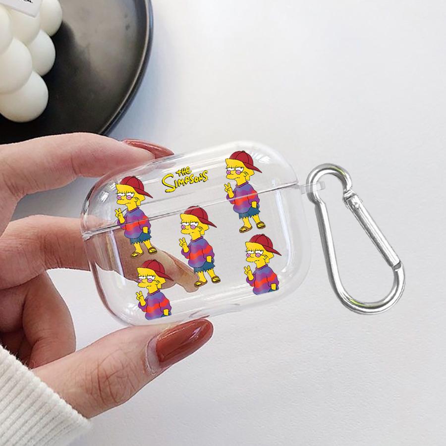 The Simpsons Lisa Case For Airpods 2 4 3 1 Pro Pro2 Pro3 Clear Earphone Cases Cover