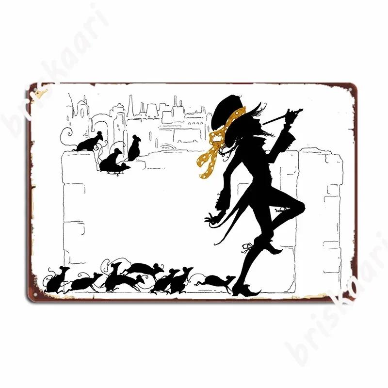 The Pied Piper Of Hamelin Metal Sign Club Party Classic Create Club Customize Tin Sign Poster 20X30CM