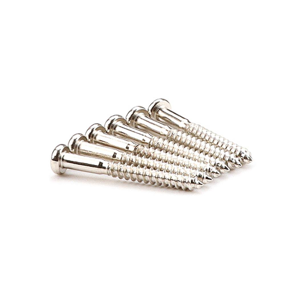 6Pcs Metal Electric Guitar Accessories Screws Round Head Bridge Tail Screws Electric Guitar Bass Lock Mounting Screws
