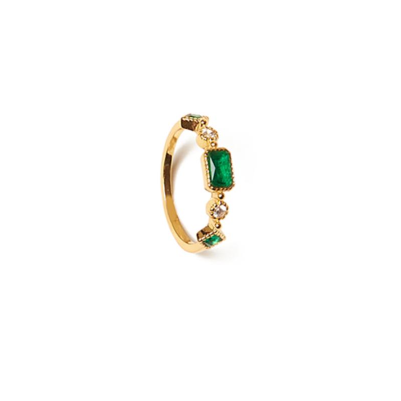 Les Bijoux Philosophy Simple Jewel Bluish Green Ring