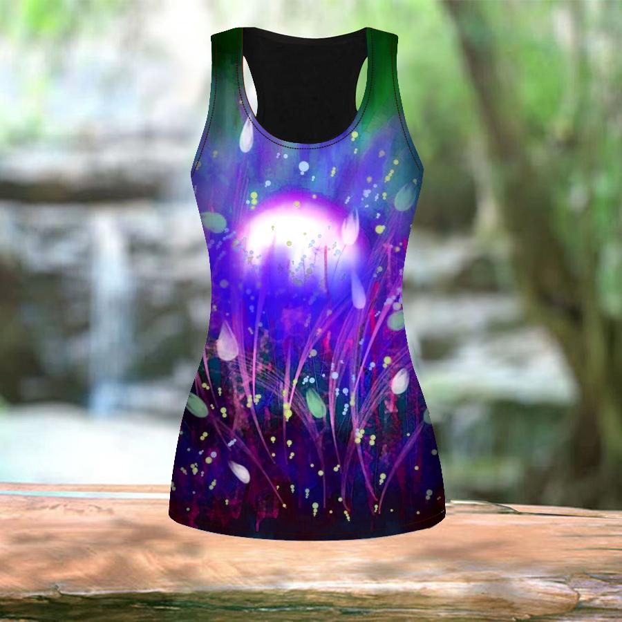 3D Illuminated Flower Print Women Workout Yoga Gym Printed Summer Sport Shirts Plus Size Vests