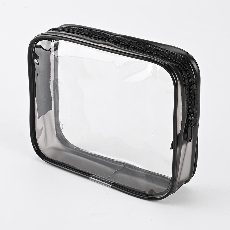 Clear Travel Toiletry Bag with Zipper Closure Transparent Cosmetic Organizer Pouch for Bathroom Accessories Storage and Portable Use