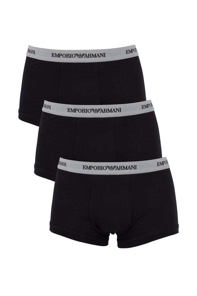 Emporio Armani Men's 3-Pack Boxer Shorts, US Size: Medium, Color: Black