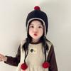 Winter Baby Beanie Cap Tassel Ear Protection Hat Sweet Baby Knitted Cap  Kids
