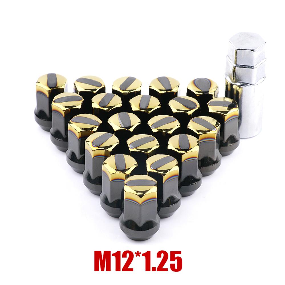 Гонки Колесные Гайки M12x1.5/M12x1.25 Тюнинг Автомобиля Универсальные Колесные Гайки 20 шт./комплект M12 x1.25