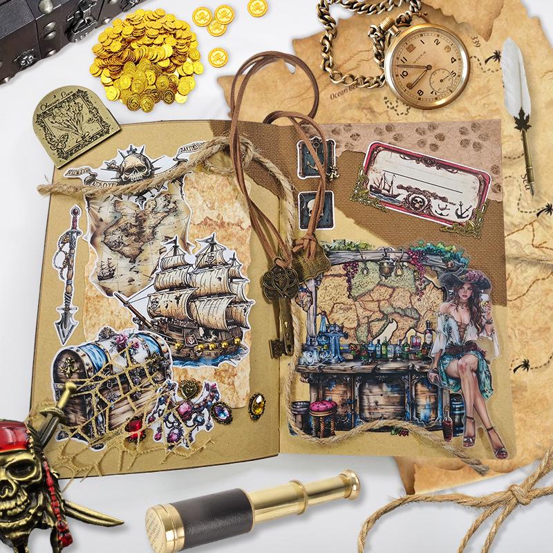 Europäische Retro Weihnachts-Cartoon-Sticker: Ausgestanzte Charaktere zur Tagebuchdekoration und für Festivalthemen