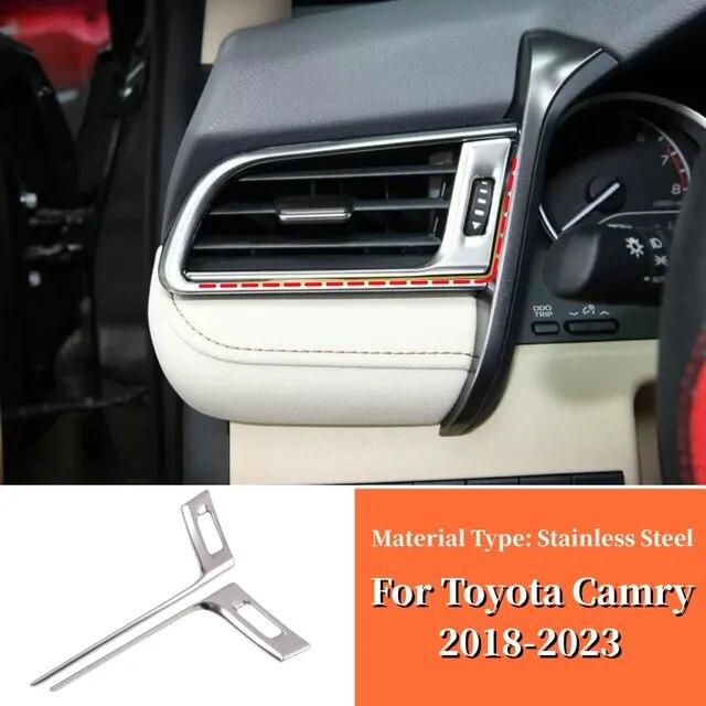 For Toyota Camry XV70 2018-2022 2023 Stainless Steel Car Interior Accessories Auto Side Air Condition Vent Outlet Cover Trims