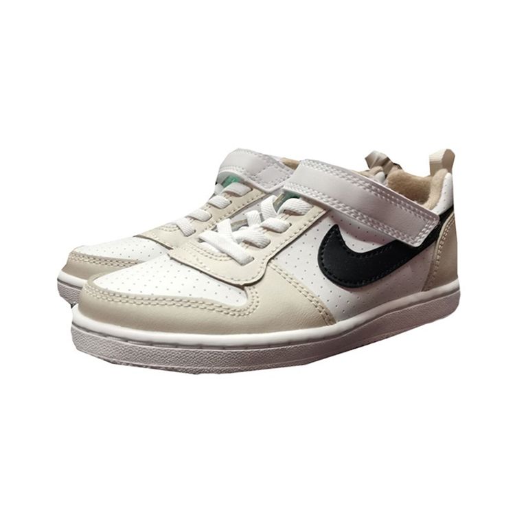 Nike Court Borough Casual Comfortable Non-Slip Shock Absorbing Durable Low-Top Skate Shoes Kids sneaker Beige DZ2785-101