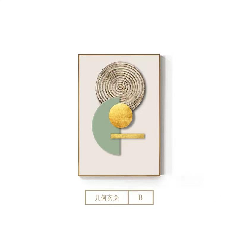 Abstract Modern Golden Geometric Painting Canvas Posters Prints Nordic Art Wall Pictures for Living Room Bedroom Loft Decor