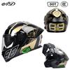 [Bluetooth Gift Pack] Class A DOT Certified Motorcycle Helmet Double Lens Full Helmet Four Seasons Unisex Face Helmet
