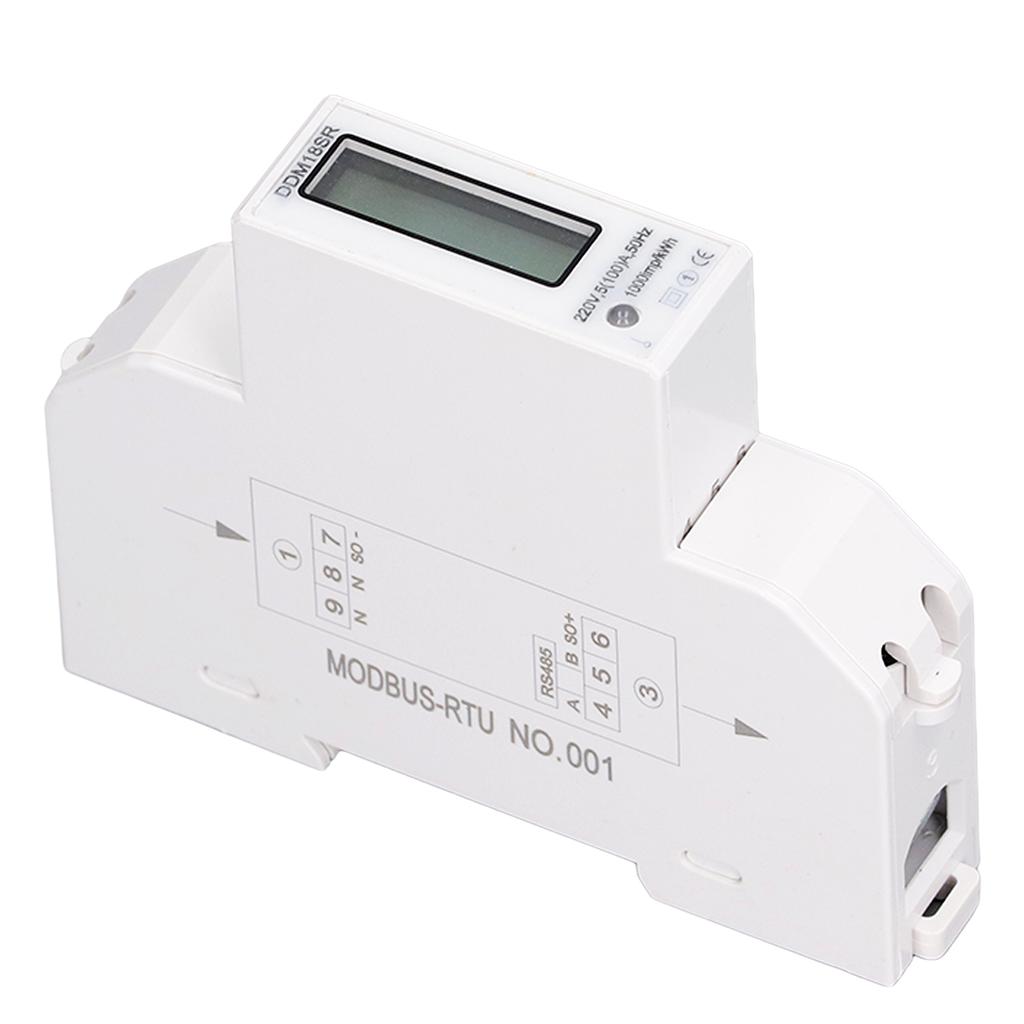 DC220V Electric Energy Meter LCD Display IP51 Waterproof Remote RS485 Single Phase Electricity Usage