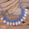 Bohemian Shells Necklaces for Women Handmade Woven Rope Chain Choker Necklace Summer Beach Beaded Necklaces Jewelry.