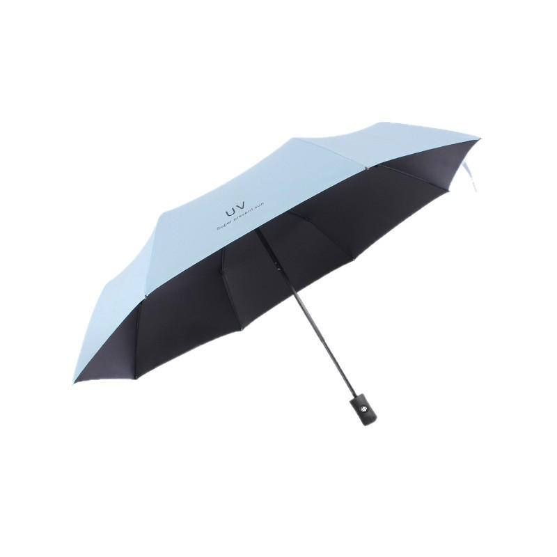 UV Automatic Dual-Use Umbrella for Men & Women - Folding Sun/Rain Protection, Black Glue Sunshade