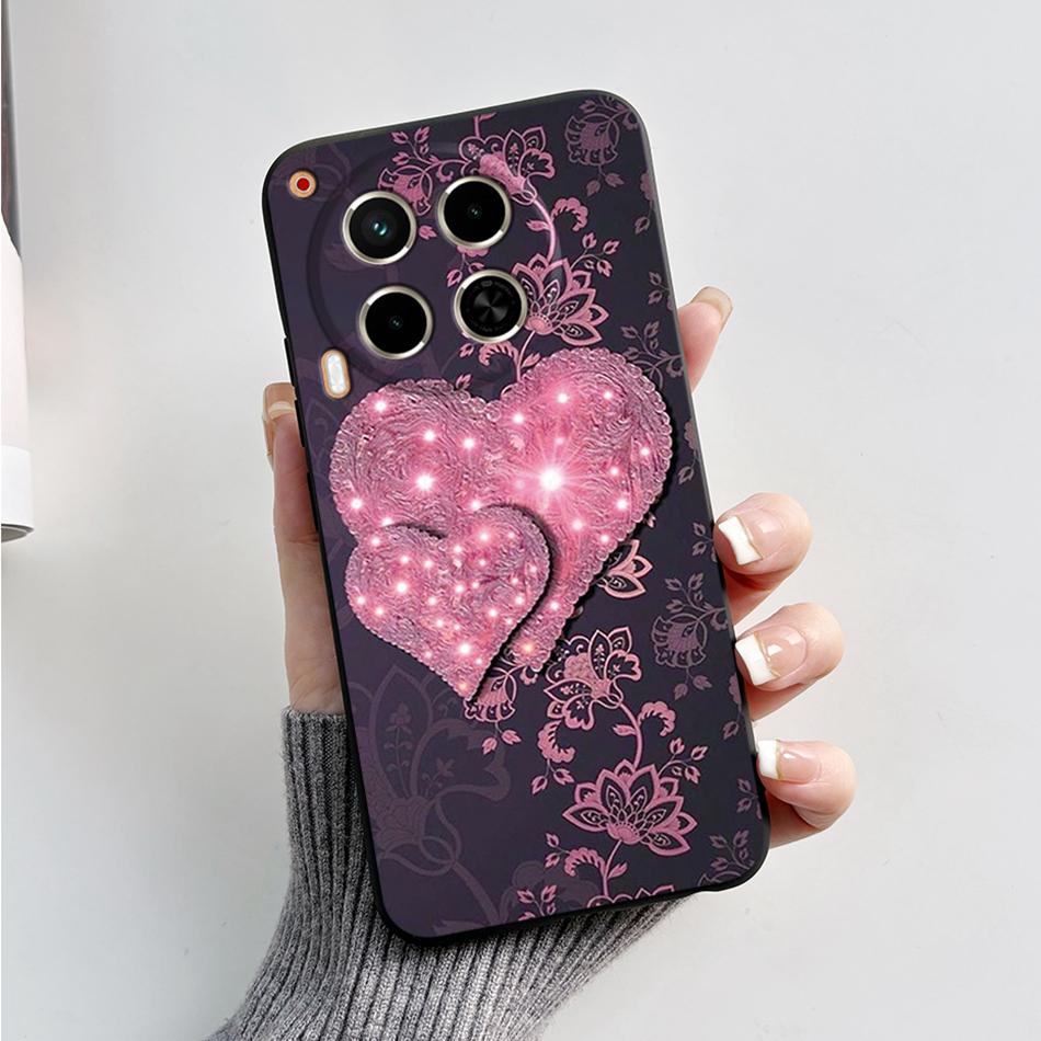 Чехол Для Tecno Camon 30 5G Чехол Для Телефона Модный Мраморный Capas Черный Мягкий Ударопрочный Чехол Для Funda Tecno Camon 30 Coque Etui 6.78 Tecno Camon 30 pink