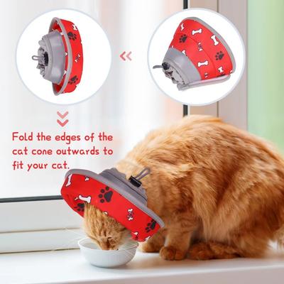Anti-Bite Cat Recovery Collar Lightweight Elizabethan Collar New Pet Cone Collar  for After Surgery