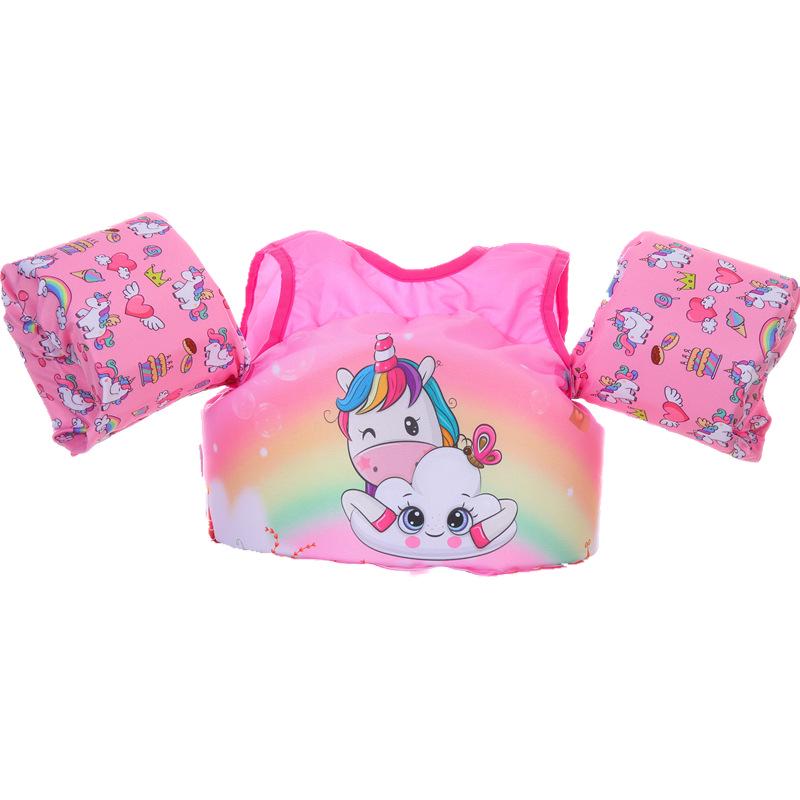 Children's Buoyancy Vest: Swim Suit with Foam Float Sleeves and Armbands for Learning to Swim