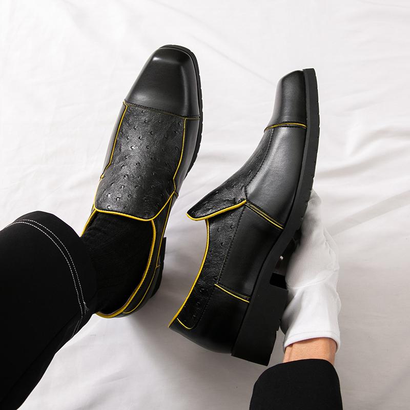 Fashion Classic Brand British Style Brown Mens Flat Shoes Office Mens Business Shoes Daily Commuting Mens Leather Casual Shoes