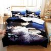 Kara No Kyoukai Bedding Set Cartoon Anime Three-piece Set Adult Kid Bedroom Duvetcover Sets 3D Kawaii Letto Matrimoniale