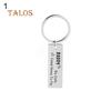 Trucker Dad Gift Drive Safe Keychain Carving Letter Tag Pendant Men Key Ring Suspension Trinket