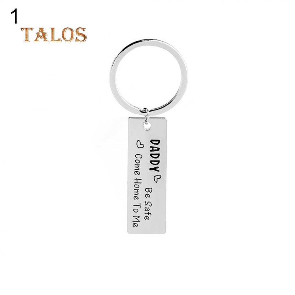 Trucker Dad Gift Drive Safe Keychain Carving Letter Tag Pendant Men Key Ring Suspension Trinket