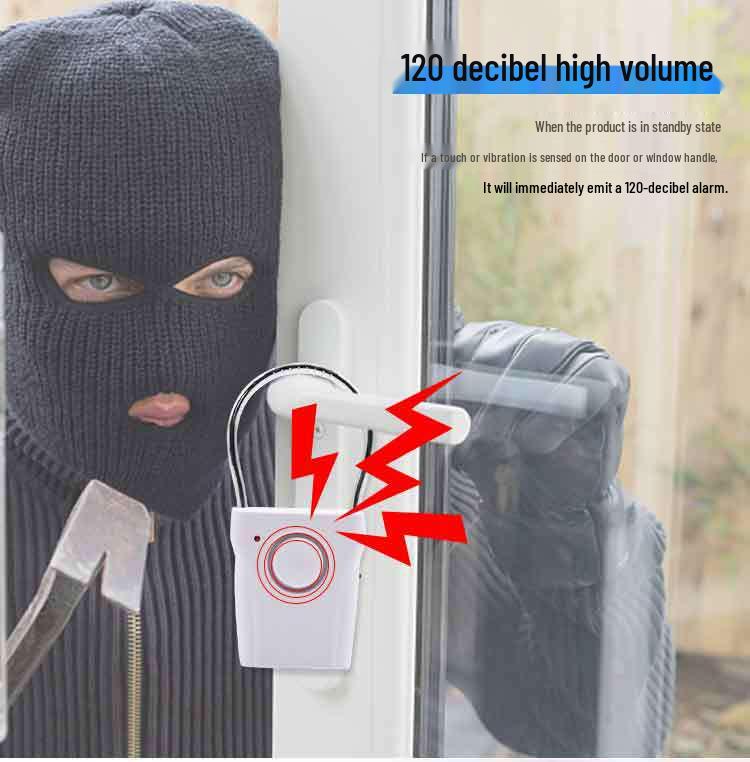 Indoor Anti-Theft Door Handle Alarm Sensor & Doorbell for Home Security