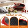 High-Capacity Nonstick Microwave Grill Pan with Cover, Durable Frying Tool for Effortless Kitchen Cooking