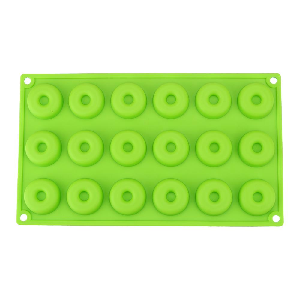 Reusable Biscuit Cake Molds Donut Dessert Baking Pan Silicone Mould 4cm 18-Cavity Mini Chocolate/ Donut Silicone Mold