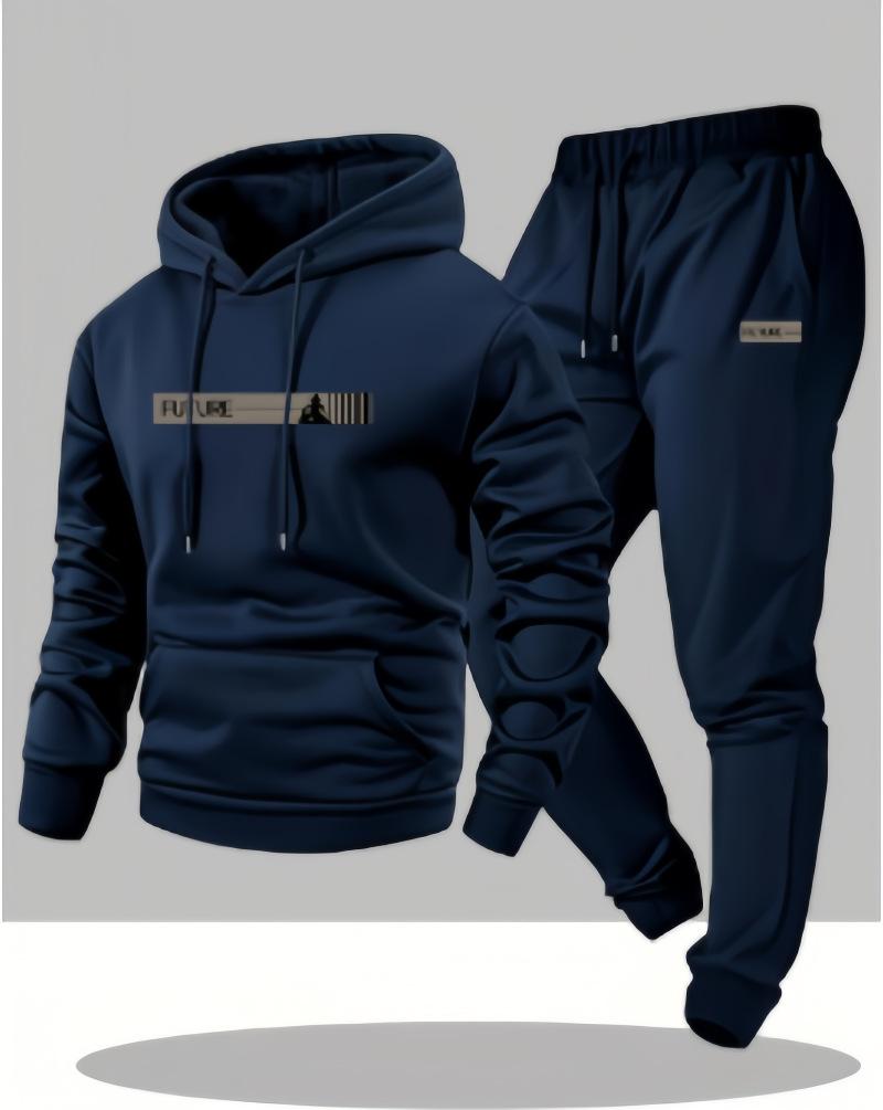 European size new casual fashion men's and women's sweaters, printed hoodies and drawstring sports suits Europe and the United States