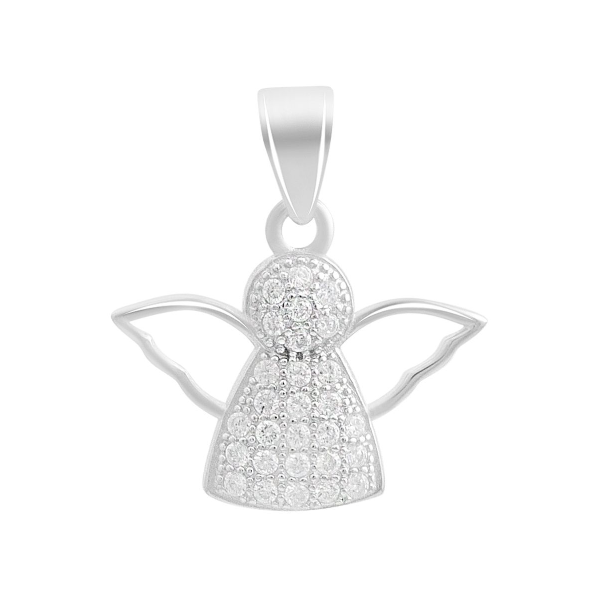 

Silver pendant with cubic zirkonia (2191599) білий
